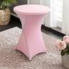 Yousheng Cocktail Table Cover Solid Color Design High Elastic Oil-Proof Universal Fit Simple Installation Round High Top Table Cloth