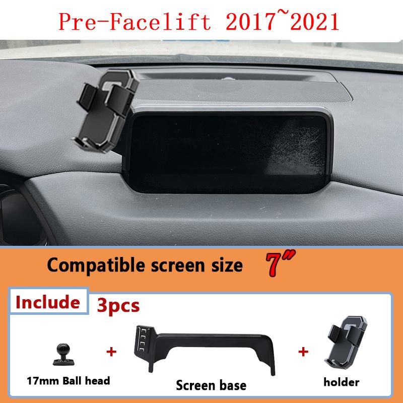 LHD Für Mazda CX-5 KF MK2 2017~2025 Auto Handyhalter Drehbarer GPS-Navigationsbildschirm Handyhalterung Halter Ständer Auto Zubehör