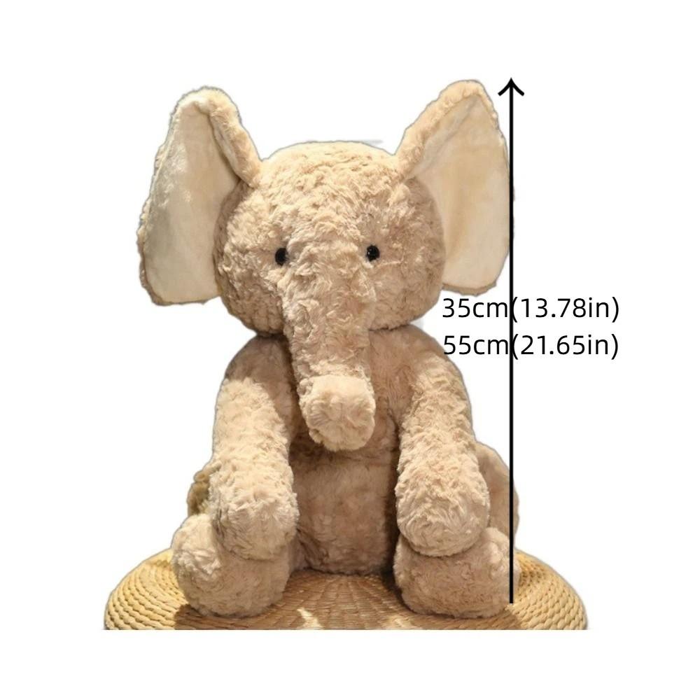 Soft Elephant Plush Toy Cute Stuffed Elephant Companion Doll Elephant Plushy  Bedside Ornament