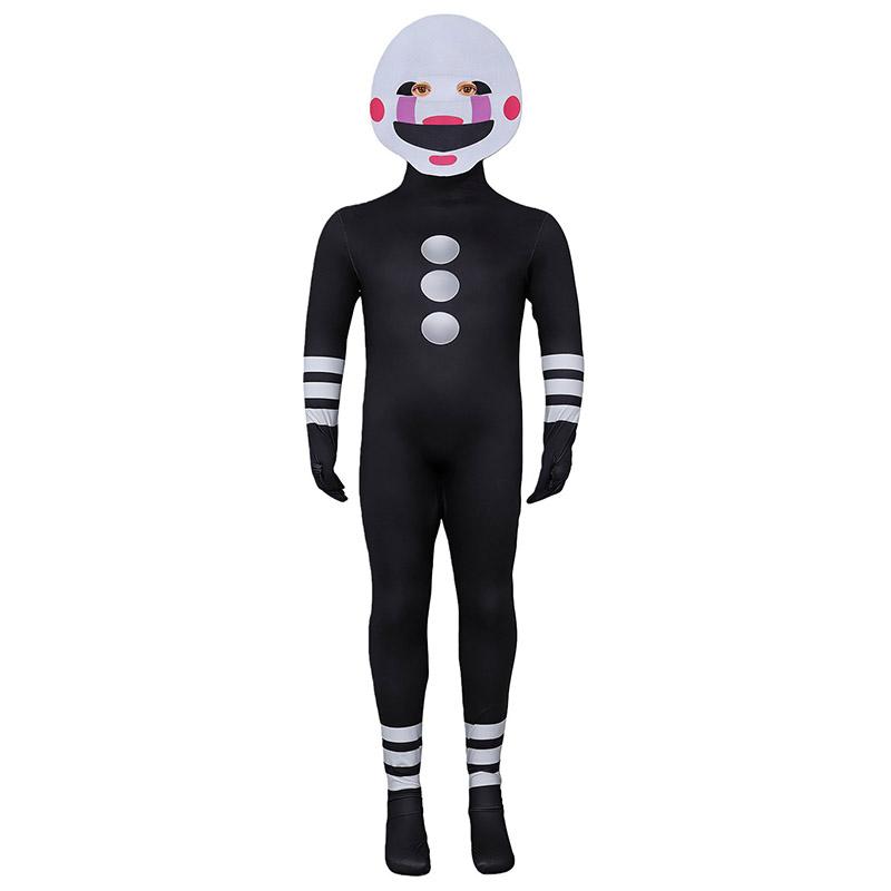 Voksen Barn FNAF The Puppet Kostyme Halloween Purim Utkledning Spill Marionett Cosplay Maske Helkroppsdrakt Menn Gutter Dukke Kostyme