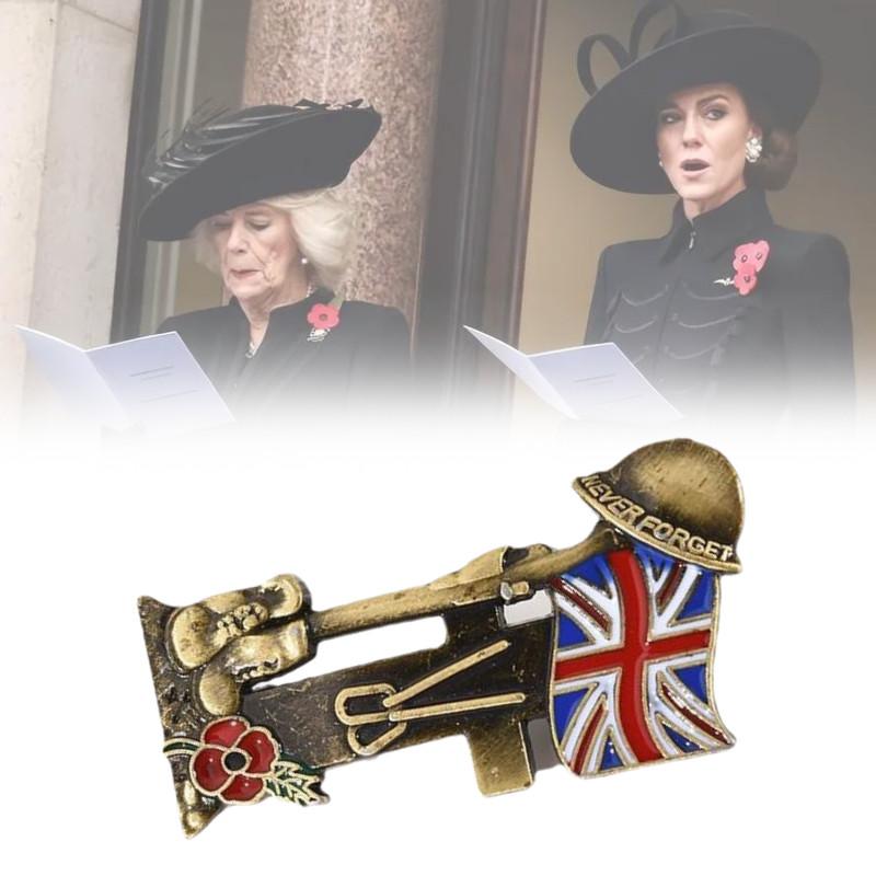 Elegant Vintage Poppy Flower Brooch Stunning Fashion Pin For Men And Women