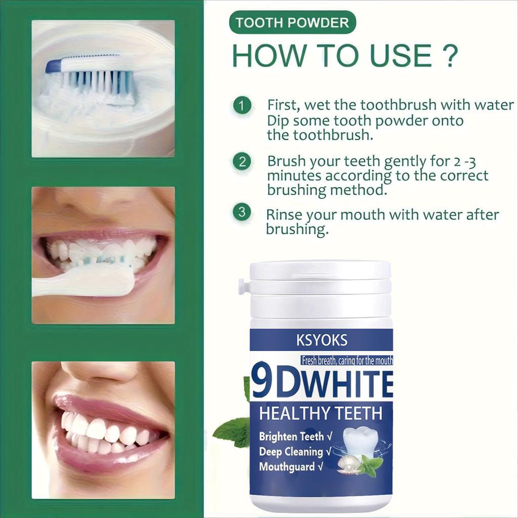 Delicate Tooth Powder for Deep Cleaning, Brushing the Surface and Gaps of Teeth To Maintain Fresh and Hygienic