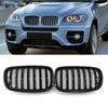 1 Pair Car Front Bumper Grill Gloss Black Front Bumper Racing Grille for BMW X5 E70 X6 E71 2007-2013 Car Accessories