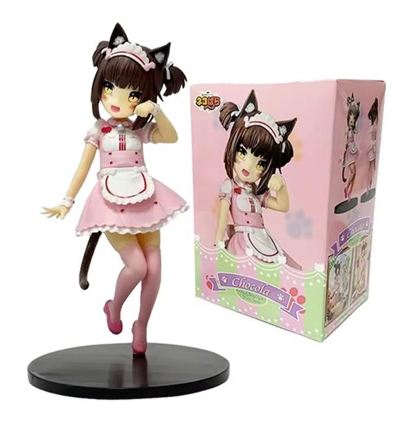 Νέα Φιγούρα Anime Nekopara 18cm Chocola Και Vanilla Χαριτωμένη Βάση Μοντέλο Κινουμένων Σχεδίων Παιχνίδια Δώρα Συλλογή Διακοσμητικά Στολίδια Pvc