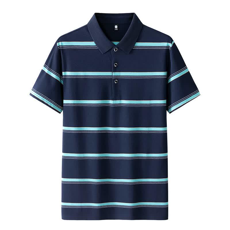 WRPCE Men s Striped Short Sleeve Polo Shirt 2XL