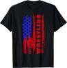 Love Wrestling American Flag Wrestling Coaches T-Shirt
