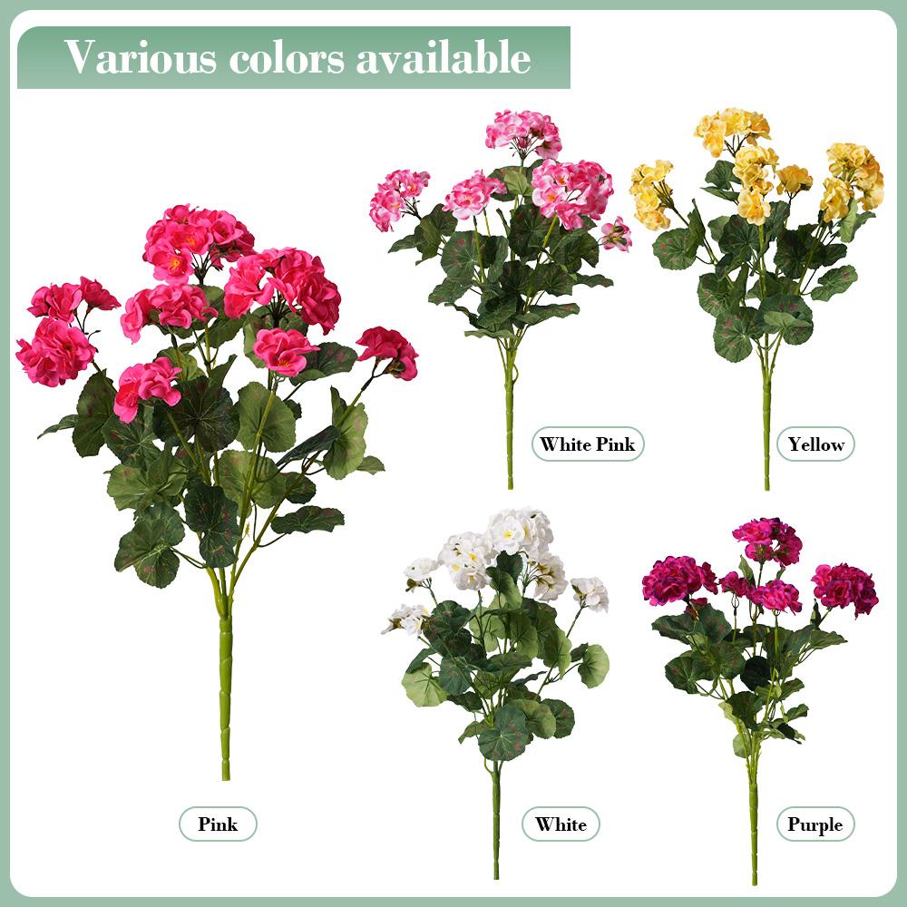 New Product Ideas Artificial Geranium Flowers Silk Floral Ornaments Home Living Room Wedding Decor