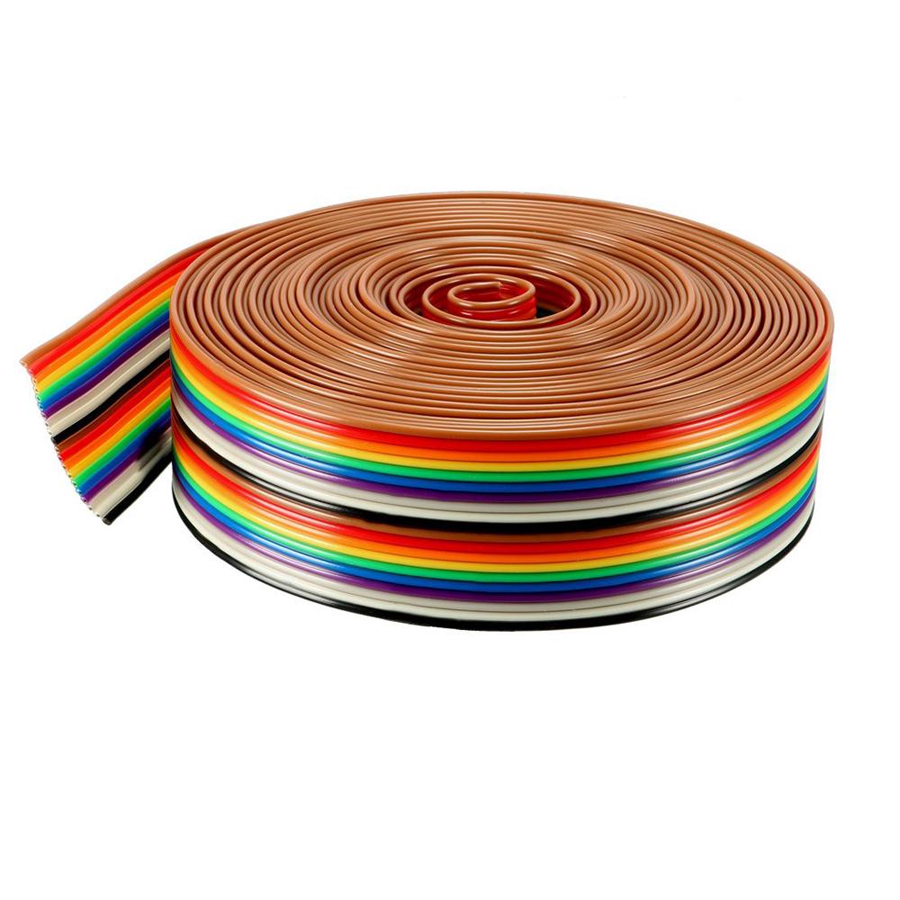 Buy 5m Pitch Ribbon Cable 20p Flat Color Ribbon Connecting Cable Wire ...