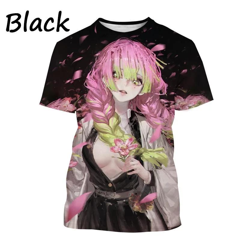 Demon Slayer Anime Character Collection 3D Printing Harajuku Style Nezuko Mitsuri Shinobu Kanao Unisex Short-sleeved Top