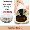 12Cups Disposable Coffee Filter Paper for Coffee Maker,Large Capacity,All-Natural,Espresso Accessories,Filter Basket.100Pcs Set