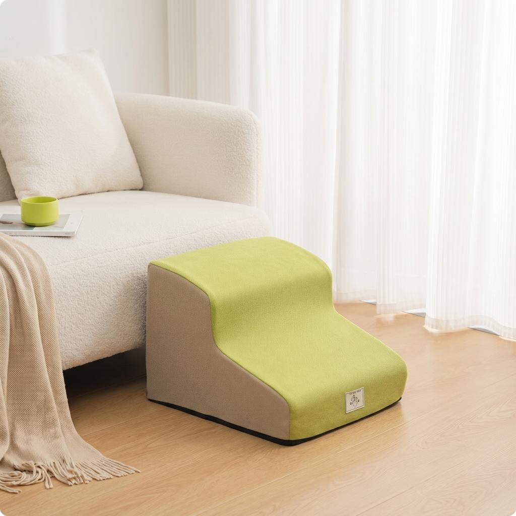 Dog Ramp Stairs Stepped Incline Foam Pet Stairs Dog Stair Ramp Soft Slope Design Upholstered Pet Step Textured Textile