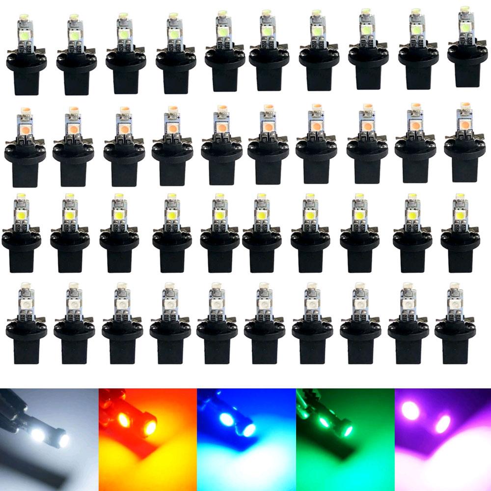 10pcs Car T5 B8.5 Led Dashboard Lights Car Instrument Panel Decorative Lamp Car Instrument Lighting Bulb Auto Light Accessories