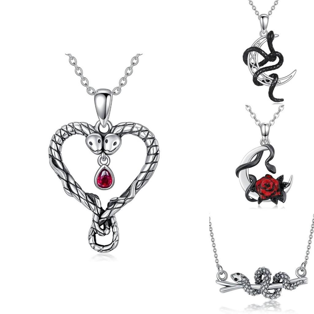 Wish Stylish Vintage Serpent Rhinestone Necklace Perfect For Lovers Animal