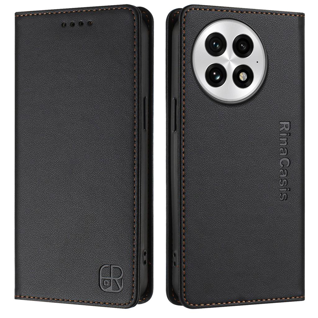 For OnePlus 13 Leather Case RINACASIS RC01 Phone Cover with RFID Blocking Wallet Stand