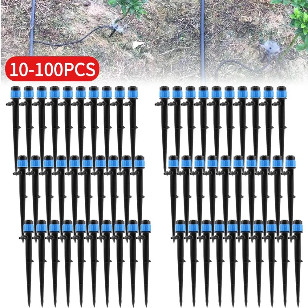 10-100Pcs Garden Micro Drip Irrigation 360 Degrees Rotating Nozzle Sprayer Sprinkler for 4/7" Hose Garden Plants Watering System