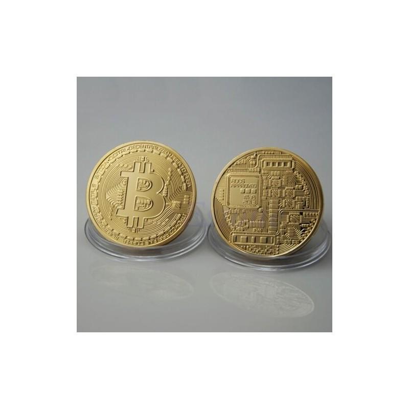 Bitcoin Promotional Commemorative Coin With Metal Material And Acrylic Display Box For Business Gifting
