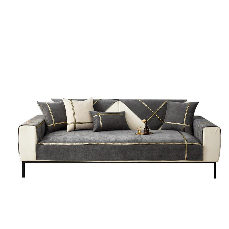Chenier Light Luxury Modern High-End Sofa Cushion New  Four-Season Universal Non-Slip Leather Sofa Cover Seat Cushion