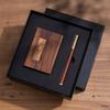 Solid Wood Pen Holder Gift Box, Retro Chinese Style Desktop Organizer