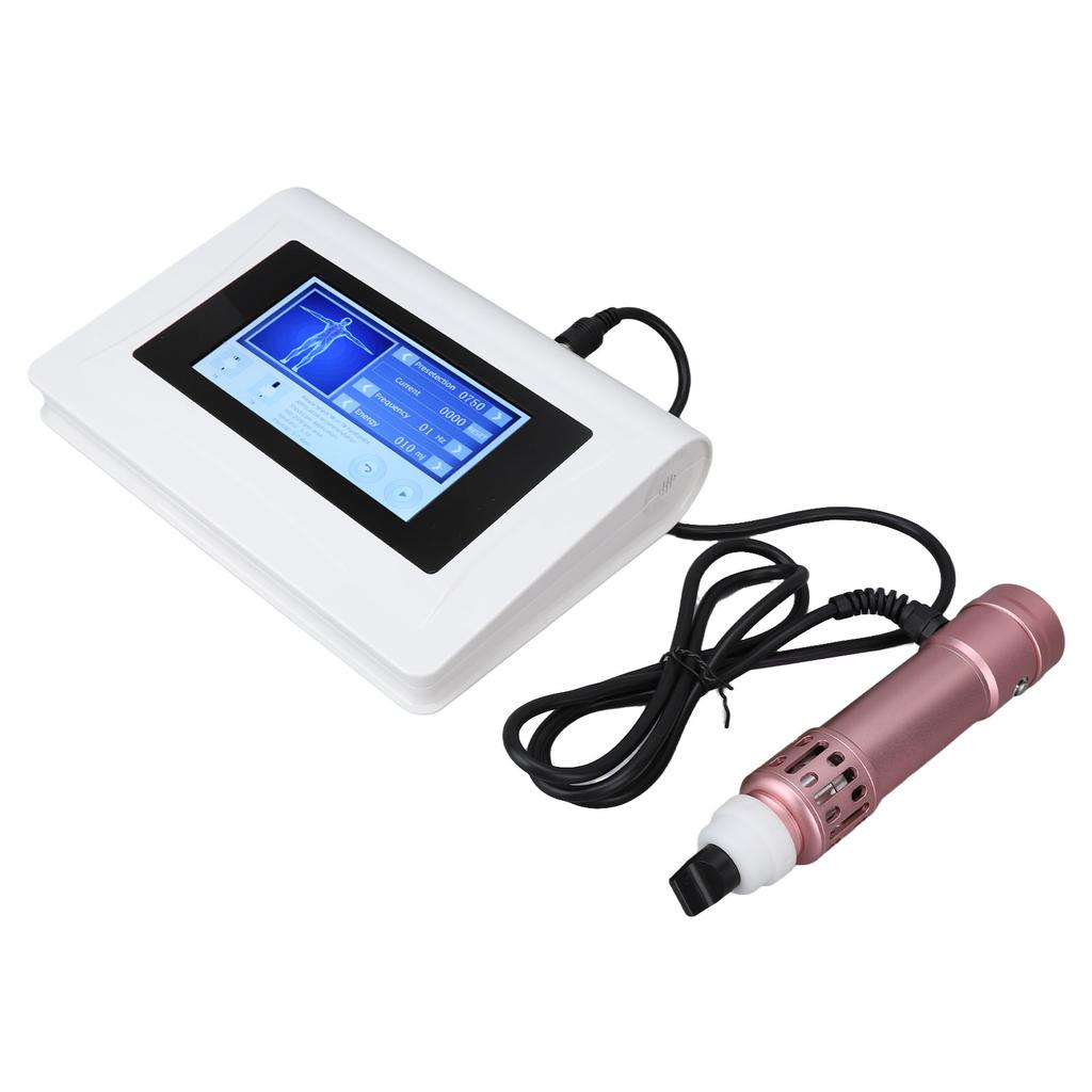Extracorporeal Shockwave Machine 11 Massage Heads Shock Wave Therapy Device for ED Treatment Rose Gold 100‑240V US Plug