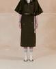 Nuke Jupiter 838 Slit Long Skirt_Women [Dark Khaki]
