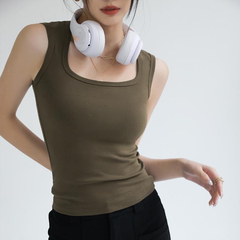 Women Sleeveless U Neck Tees T Shirt Ladies Tee Shirt Street Vest Wear Top