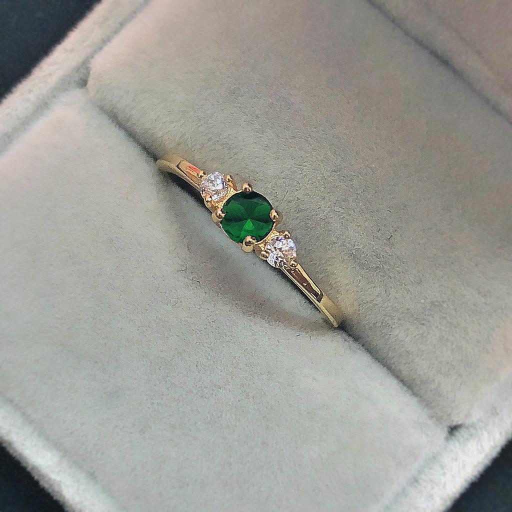 ZHOUYANG Slim Wedding Dainty Rings For Women Delicate Cubic Zirconia Light Gold Color Proposal Finger Gift Fashion Jewelry R872