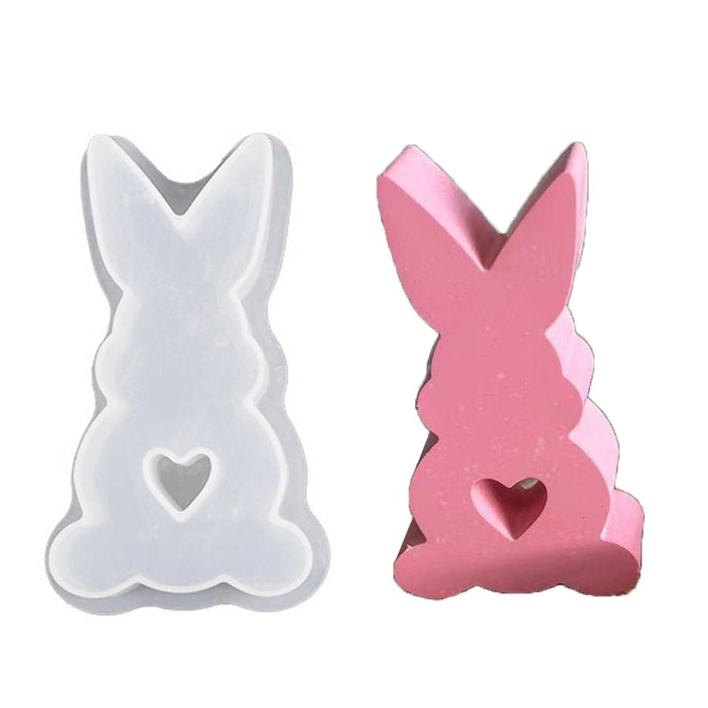 3D Rabbit Resin Mold Easter Bunny Resin Mold for DIY Art Craft Gypsum Ornament Home Decor Epoxy Resin Casting Mold