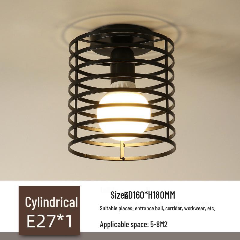 Modern Minimalist Ceiling Light for Foyer, Hallway, Corridor, Balcony, and Bedroom - Wrought Iron Design