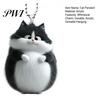 Cat Lover Gift Pendant Rearview Mirror Ornament Auto Interior Car Decoration Acrylic Cute Whimsical Charm Flat 2D Kitten for Family Friends