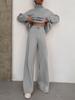 Autumn/Winter European & American Women's Knit Lace-up Casual Two-Piece Set