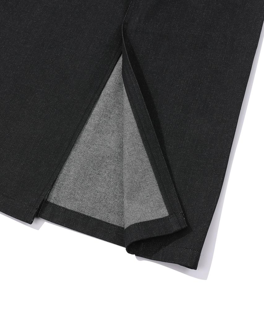 BEENTRILL Sunday Fatigue Denim Long Skirt (Black)