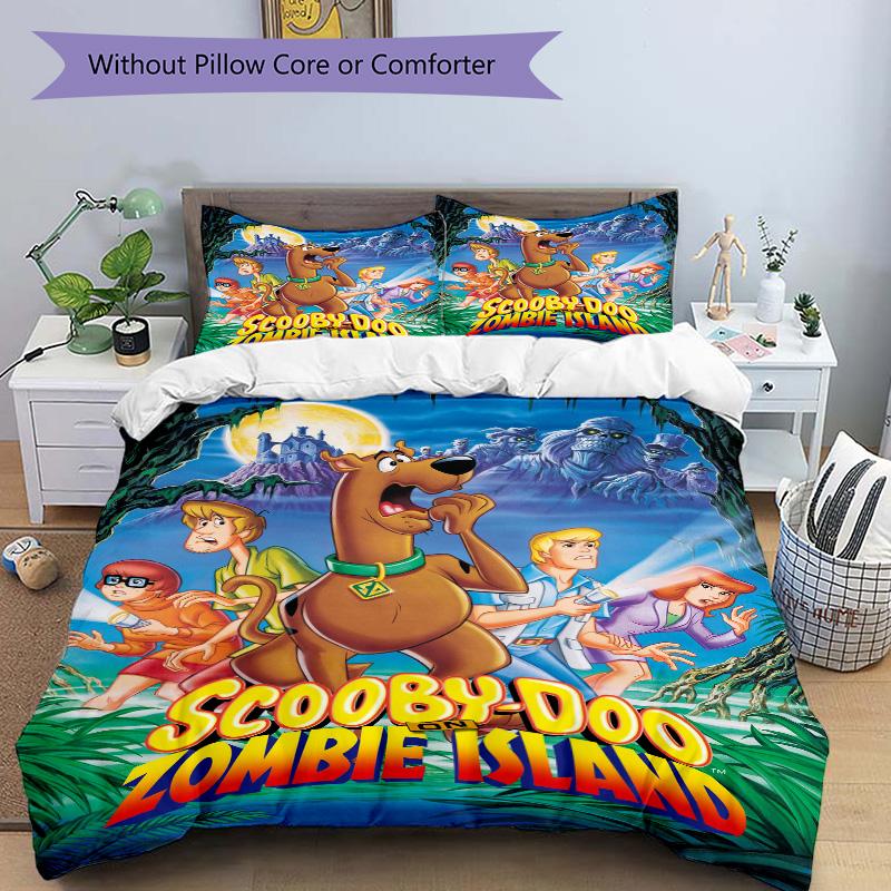 Scoobydoo Zombie Island Print 3Pcs Bedding Setduvet Cover With 2 Bedropillowcase Home Birthday Gift