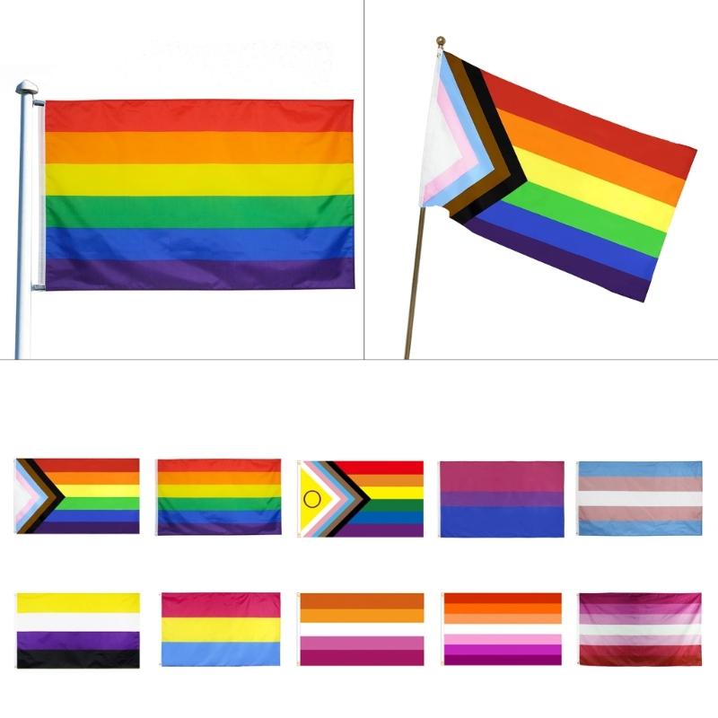 Lesbian Gay Bisexual Transgender Pride Flags and Banners Small Rainbow Flag Big