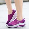 Sneakers for Women Summer Wedge Rocking Shoes Breathable Mesh Casual Shoes Thick Soled Women's Shoes Slip on Lazy Shoes