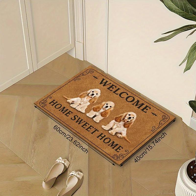 VIKAMA Tappetino di Benvenuto Cocker Spaniel Carino Antiscivolo Intrappola Sporco Tappetino per Ingresso Tappeto per Soggiorno Camera da Letto Decorazione per la Casa