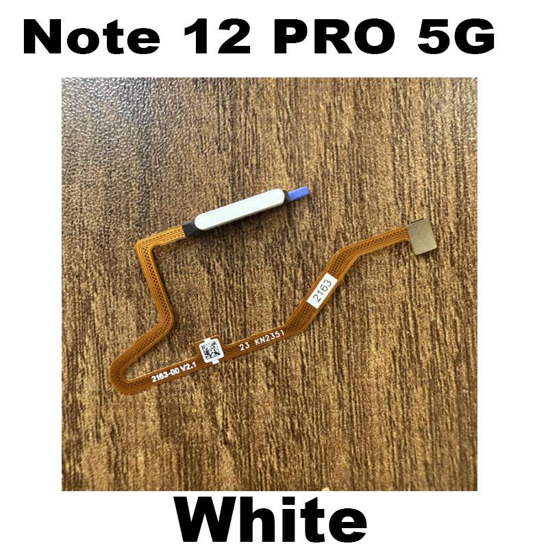New For Xiaomi Redmi Note 12 PRO Fingerprint Sensor Home Button Menu Touch ID Scanner Ribbon Connector Flex Cable 4G 5G Note 12pro 5G white