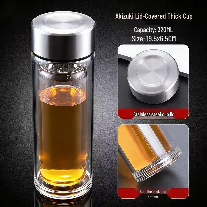 Custom Logo High-Temperature Resistant Borosilicate Glass Tea Cup - Personalized Thickened Water Cup