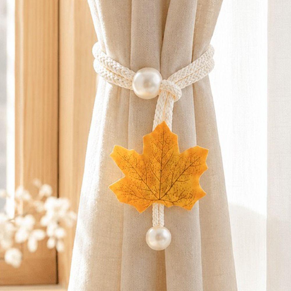 2Pcs/Set Decorative Simulated Leaf Curtain Holdback Creative Curtain Holder Curtain Accessories