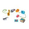 Bornelund Beleduc Fun Learning "Animal Parade" String Toy, Ages 2 and Up, BE92251, Available in Blue, Yellow, Pink, etc.
