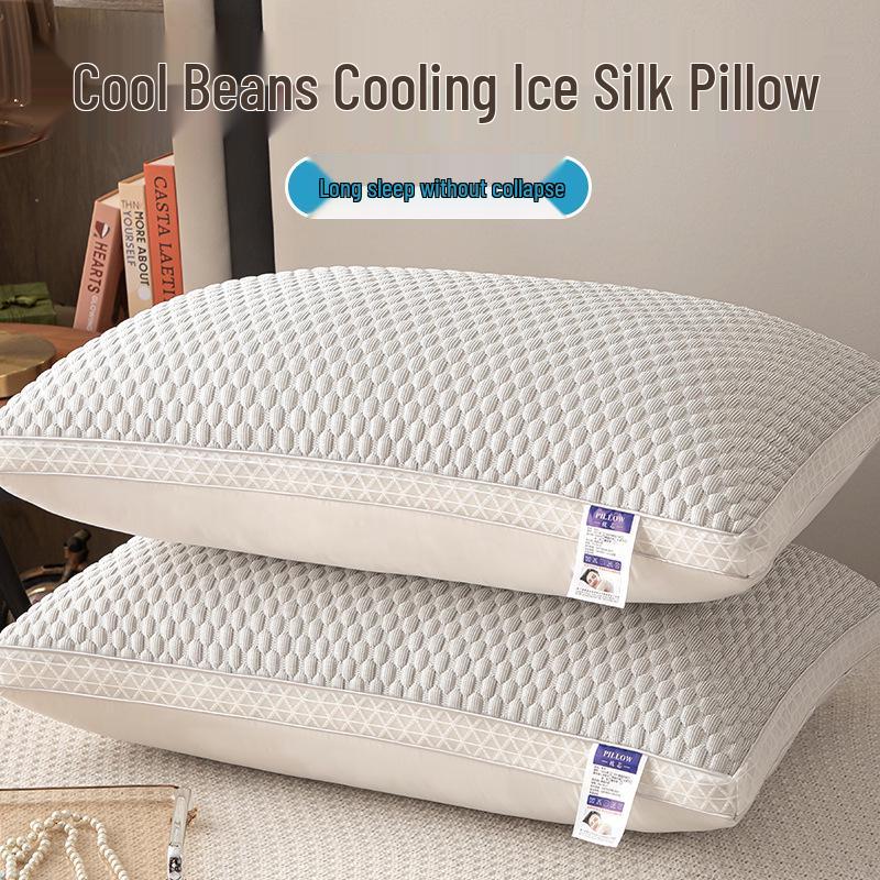 Hotel Quality High and Low Pillows - Durable, Neck Supportive Pillow Inserts for Home, Dormitory, or B&B Use