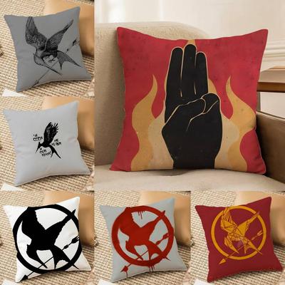 Classic Novel T-The Hunger Game-MT Pillow Case Anti-dustmite Pillowcase Y Silky Short Plush Sofa Cushion Cover