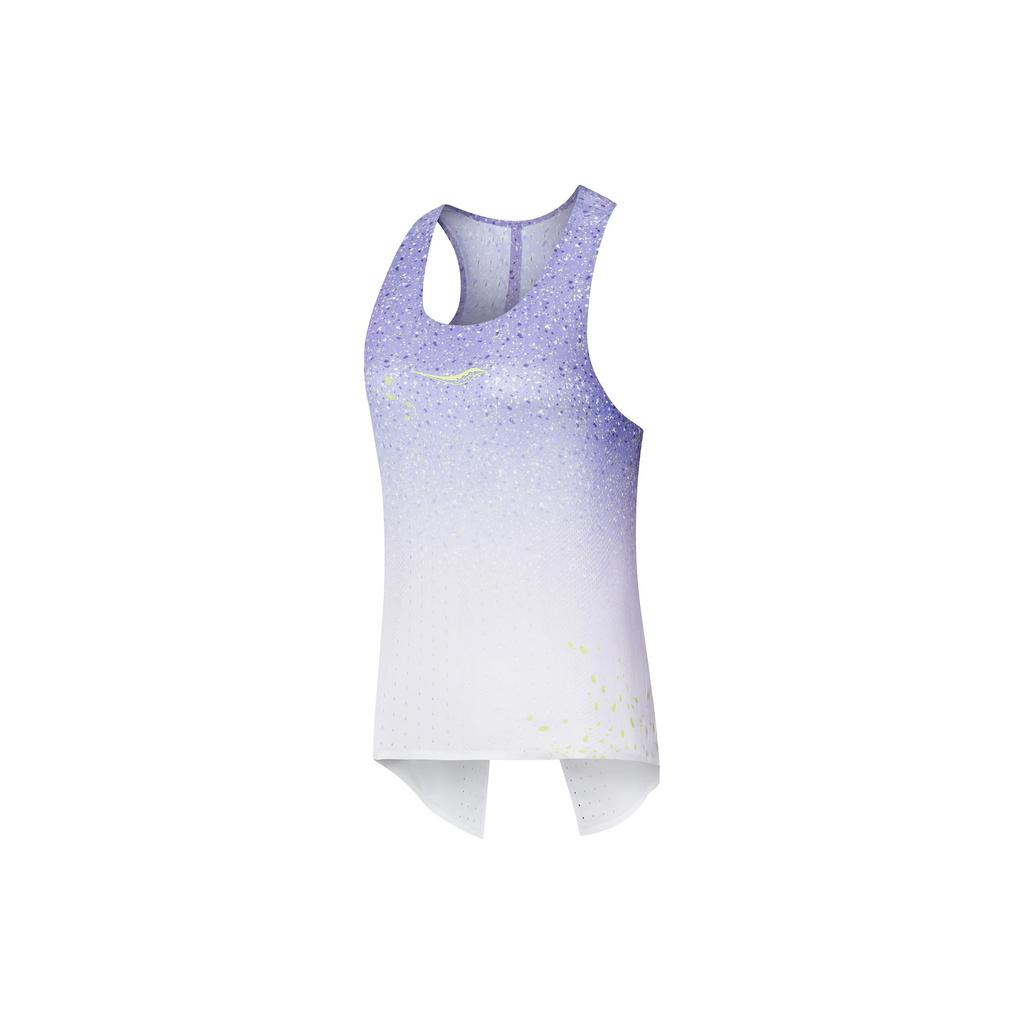 Saucony Gradient Full Print Knitted Sports Tank Top Women Tops Purple Blue SC1230125B-PR23