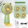 2024 Portable Cartoon USB Handheld Fan with Phone Stand