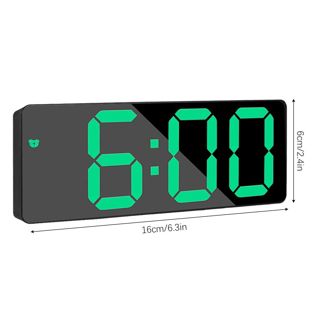 Digital Alarm Clock 5 Levels Dimmable Night Light Digital Clock with Temperature Display Snooze Mode Desktop Clock USB Bedroom