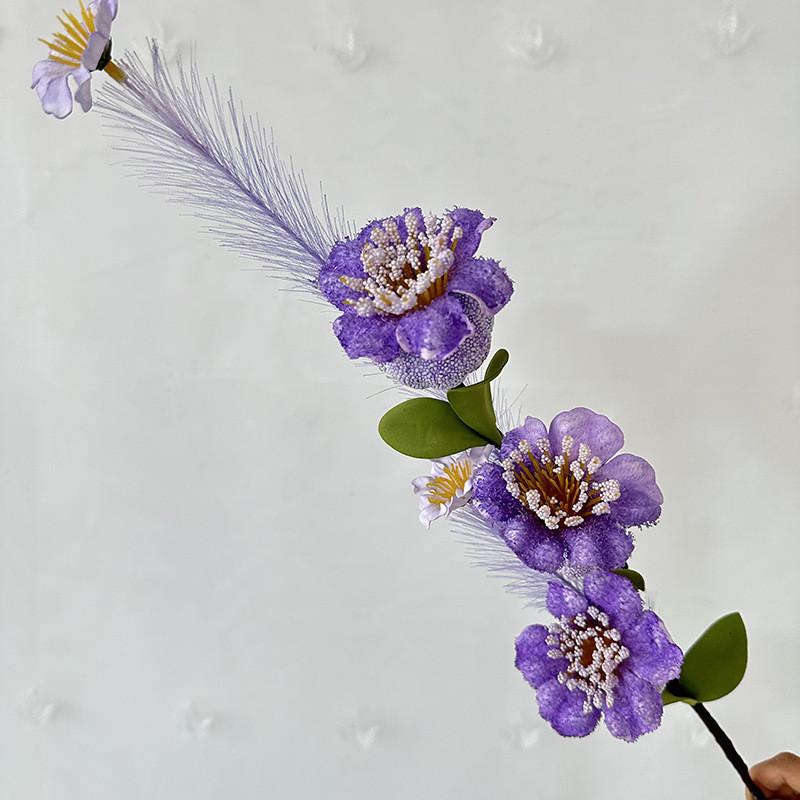 

Ветки цветов Имитация Искусственные Искусственные цветы Реквизит для внутренней отделки Purple