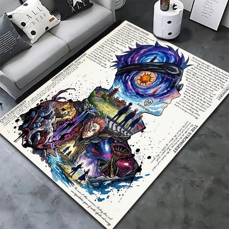 Jujutsu Kaisen Carpet Rug For Living Room Bedroom Home Sofa Decoration Kids Play Nonslip Floor Mat