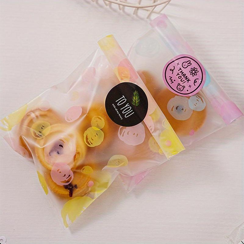 50 Stück Rosa Kreis Lebensmittelverpackungsbeutel Geeignet für Lebensmittel Nüsse Kekse Backwaren Küchenzubehör Mattierte Verpackungsbeutel für Kurztrips