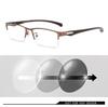 New Sun Photochromic Myopia Eyeglasses Optical Men student Finished Myopia Eyewear prescription Glasses Frame Half Rim -1.0 -4.0