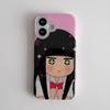 Ins Cartoon Cute Girl Phone Case For IPhone 17 Air 16 15 Plus 14 13 12 11 Pro Max Protective Advanced Funda Fashion Clear Cover