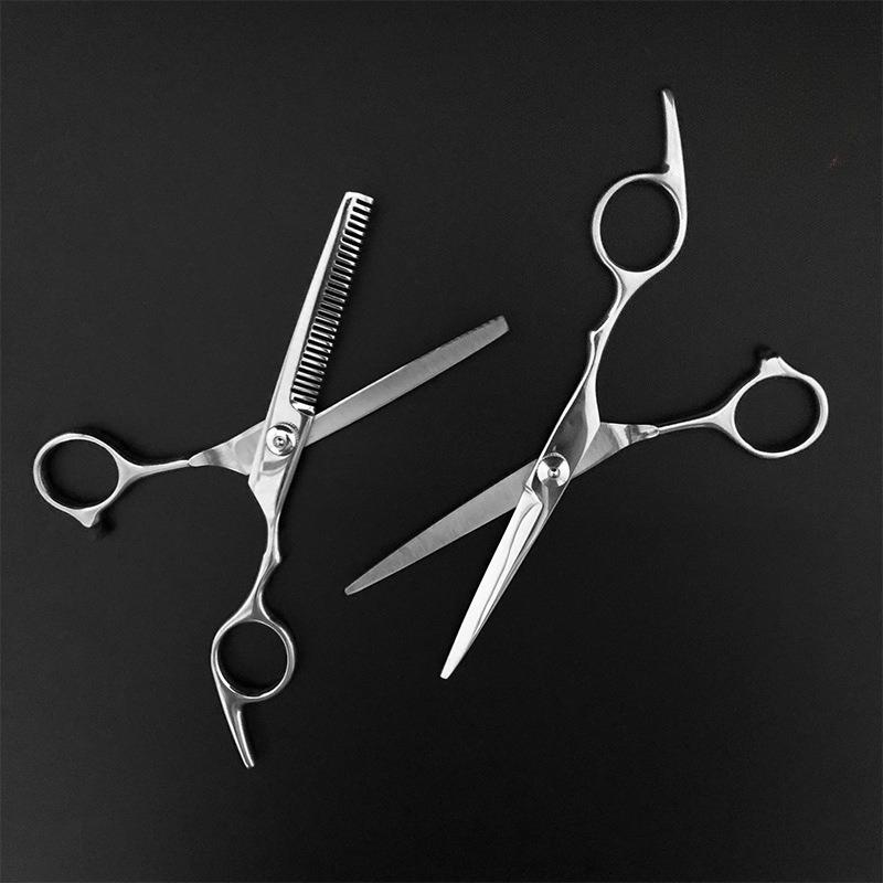 1Pc Haircut Scissors Hairdressing Scissors Flat Cutting Tooth Scissors Bangs Scissors Pet Scissors